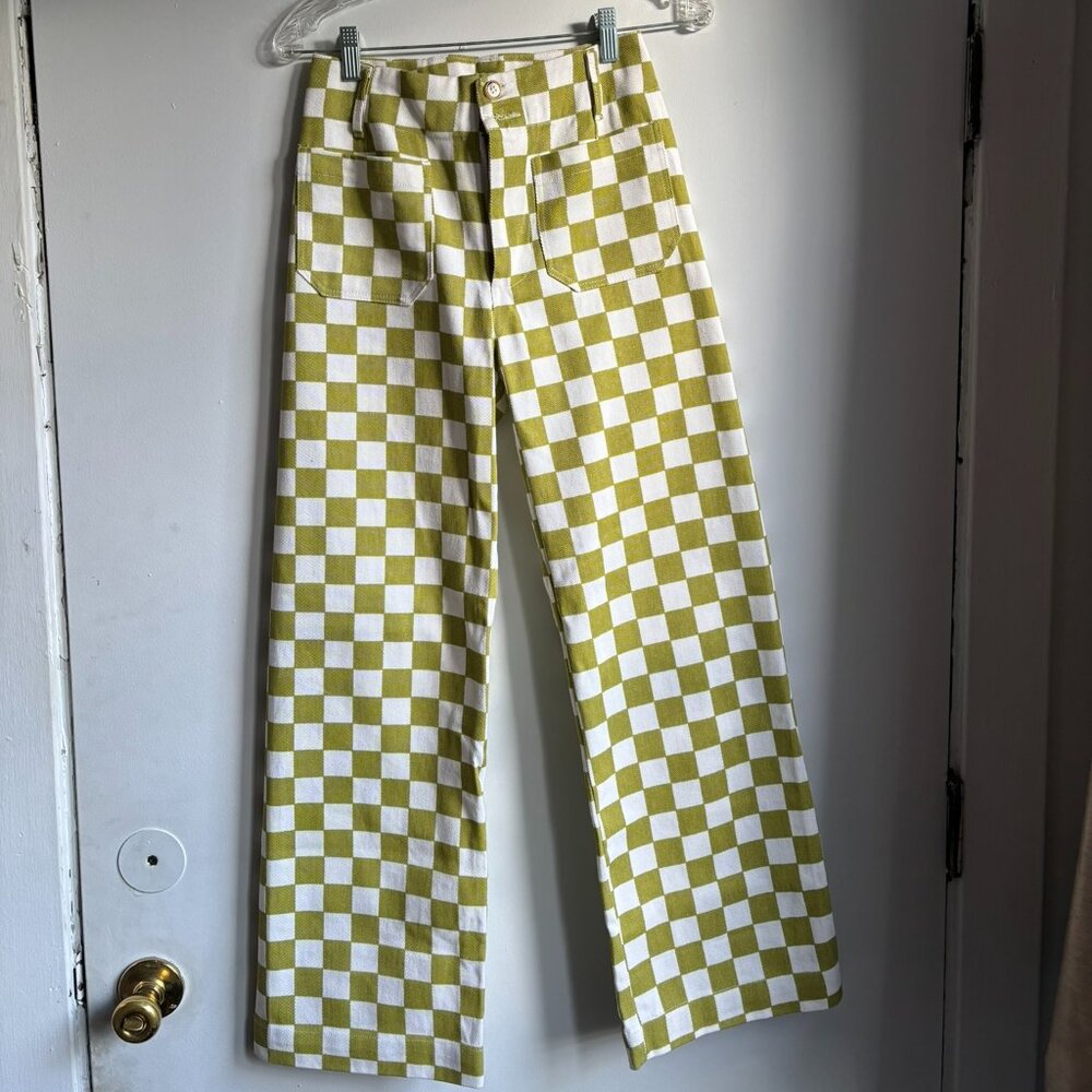 Papermoon checkered high waisted pants